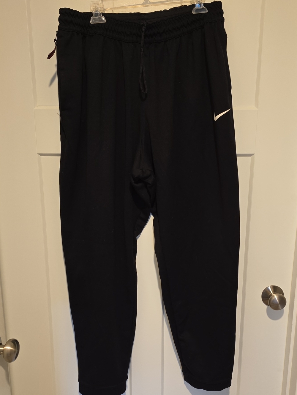 Nike Black Men's Athletic Joggers with White Swoosh